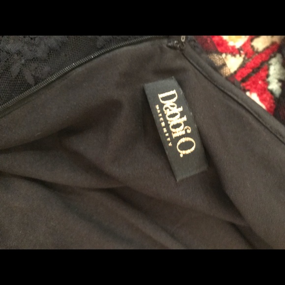 Debbie O Black Lace Maternity Dress SZ S - Picture 3 of 3